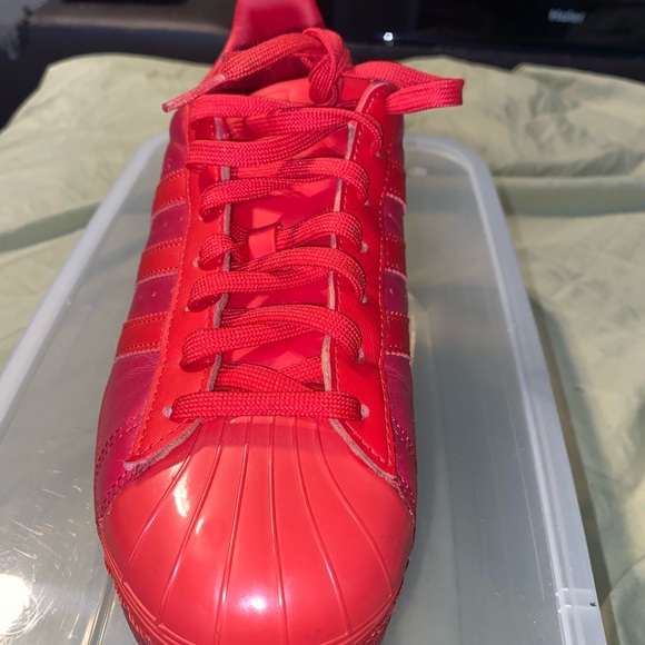 All Red Adidas Men Size:9 - Picture 7 of 12